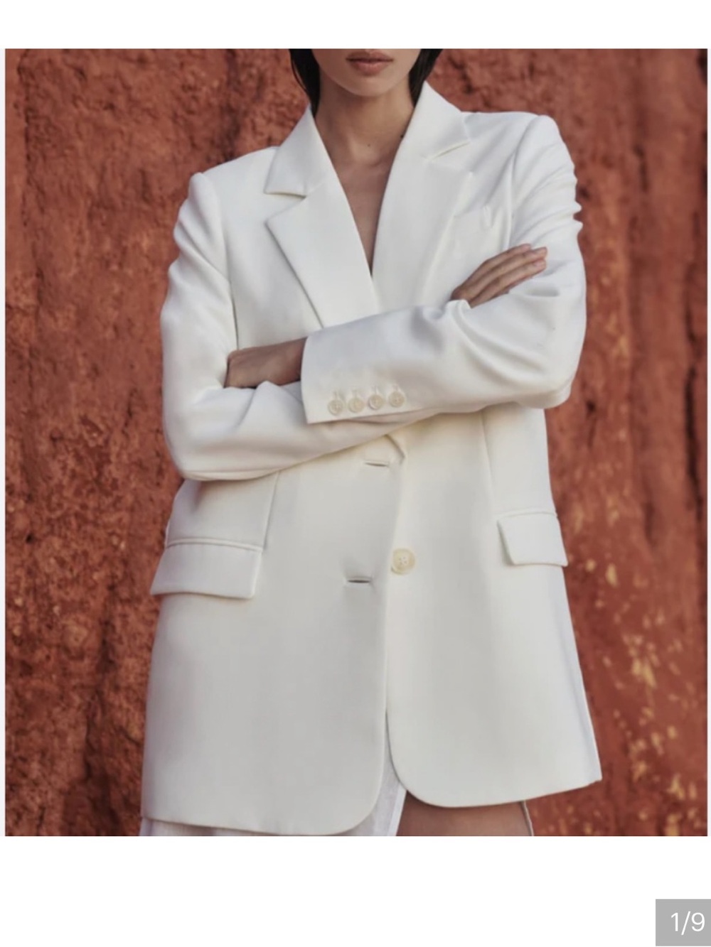 DISSH White Oversized Tailored Blazer